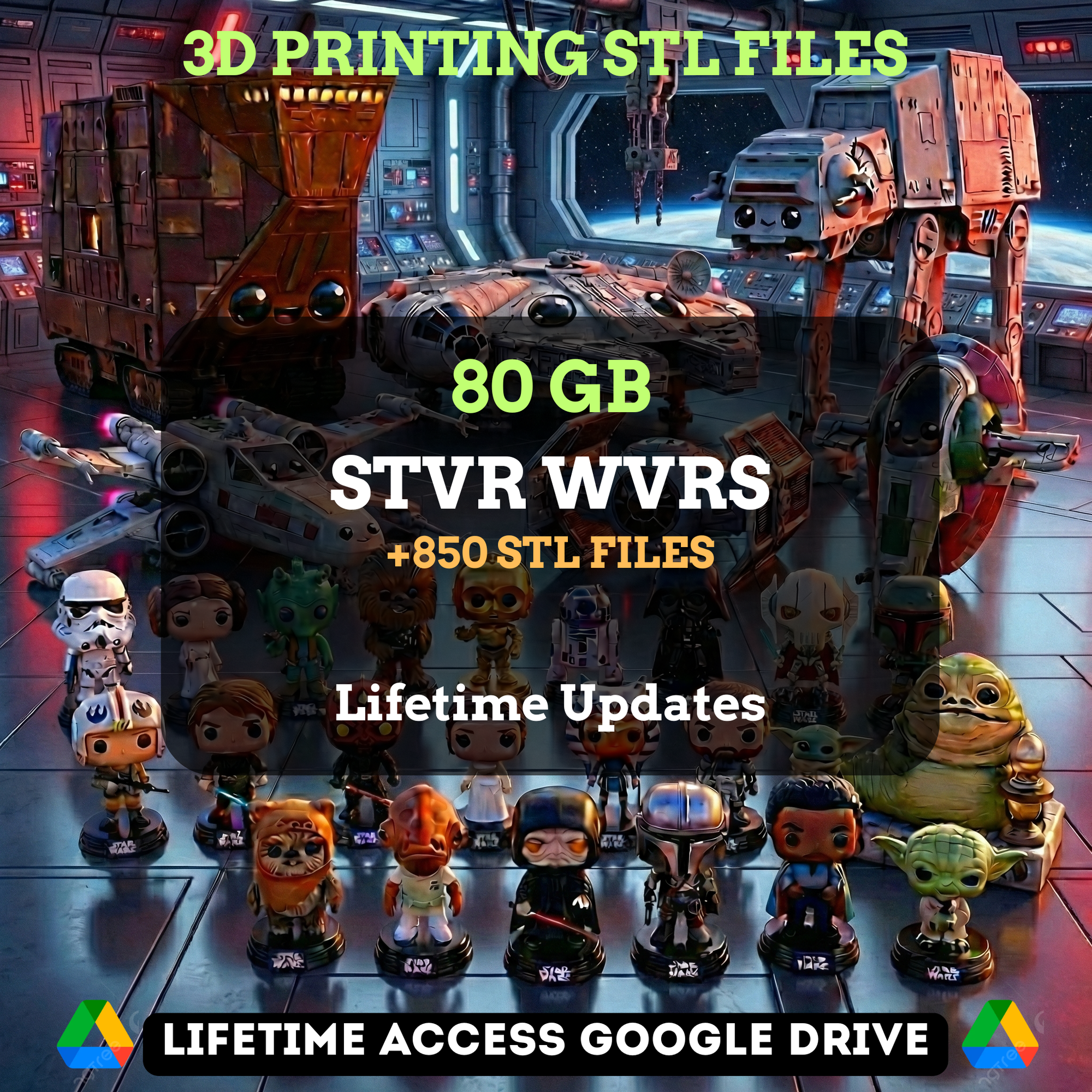 Stvr wvrs STL Mega Bundle: 850+ Files | 80GB Lifetime Updates | Google Drive